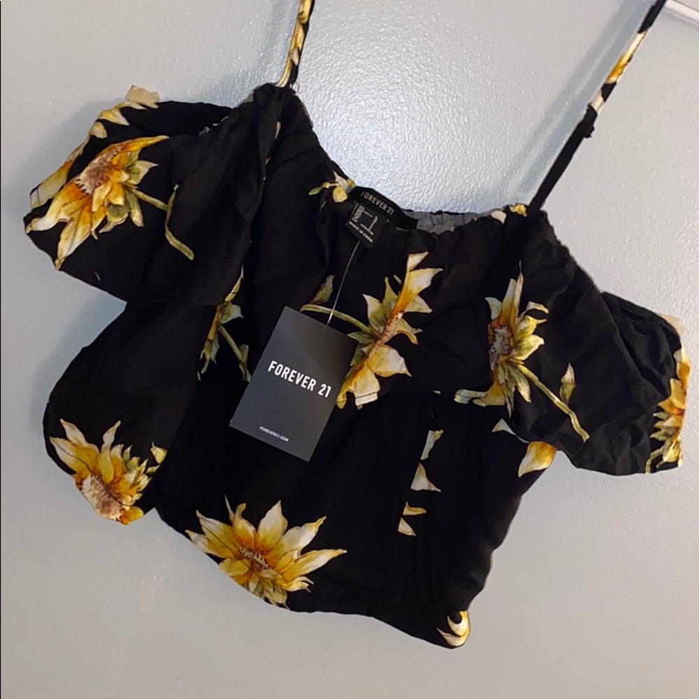 Forever 21 sunflower crop top